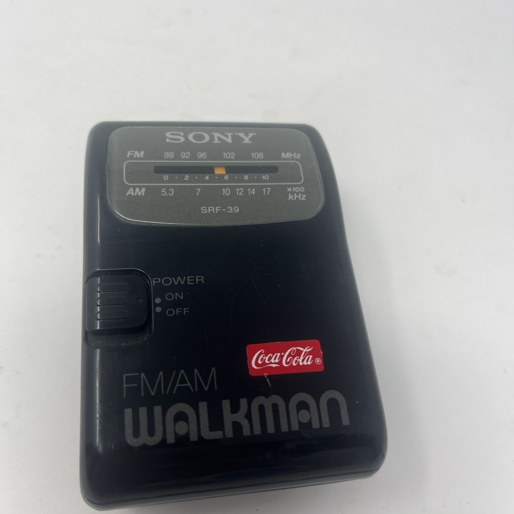 Vintage Walkman Sony SRF-39 FM/AM Radio Tested Working With Belt Clip